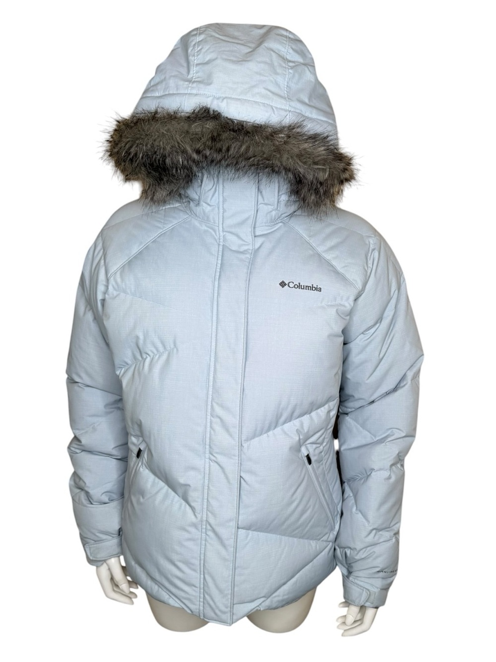 Columbia Lay D Down Puffer Ski Jacket XL 550 Down  Insulated Hooded Omni-Heat